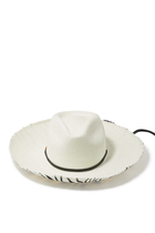 Zebra Frayed Aguacate Hat